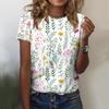 Beautiful Flower 3D Print T-shirts Women Streetwear Casual Fashion Y2k Short Sleeve T Shirt O-neck Kids Tees Tops Clothing