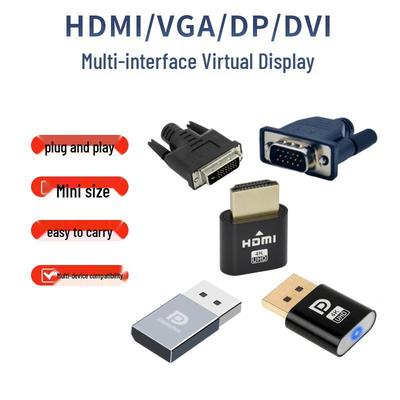 DP VGA DVI Dummy Plug Virtual Display Adapter