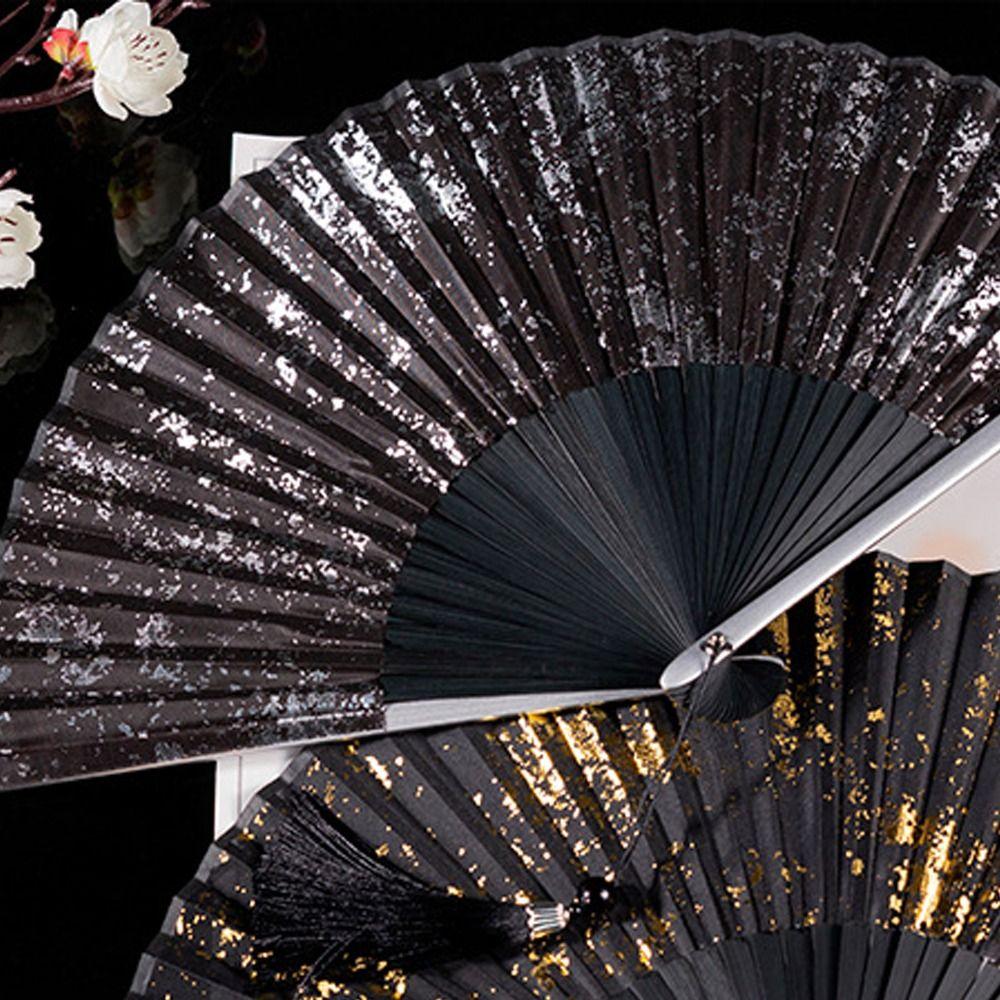 With Tassels Handheld Bamboo Fan Chinese Style Dance Fan Art Fan Craft Cool Fan  Performances Party