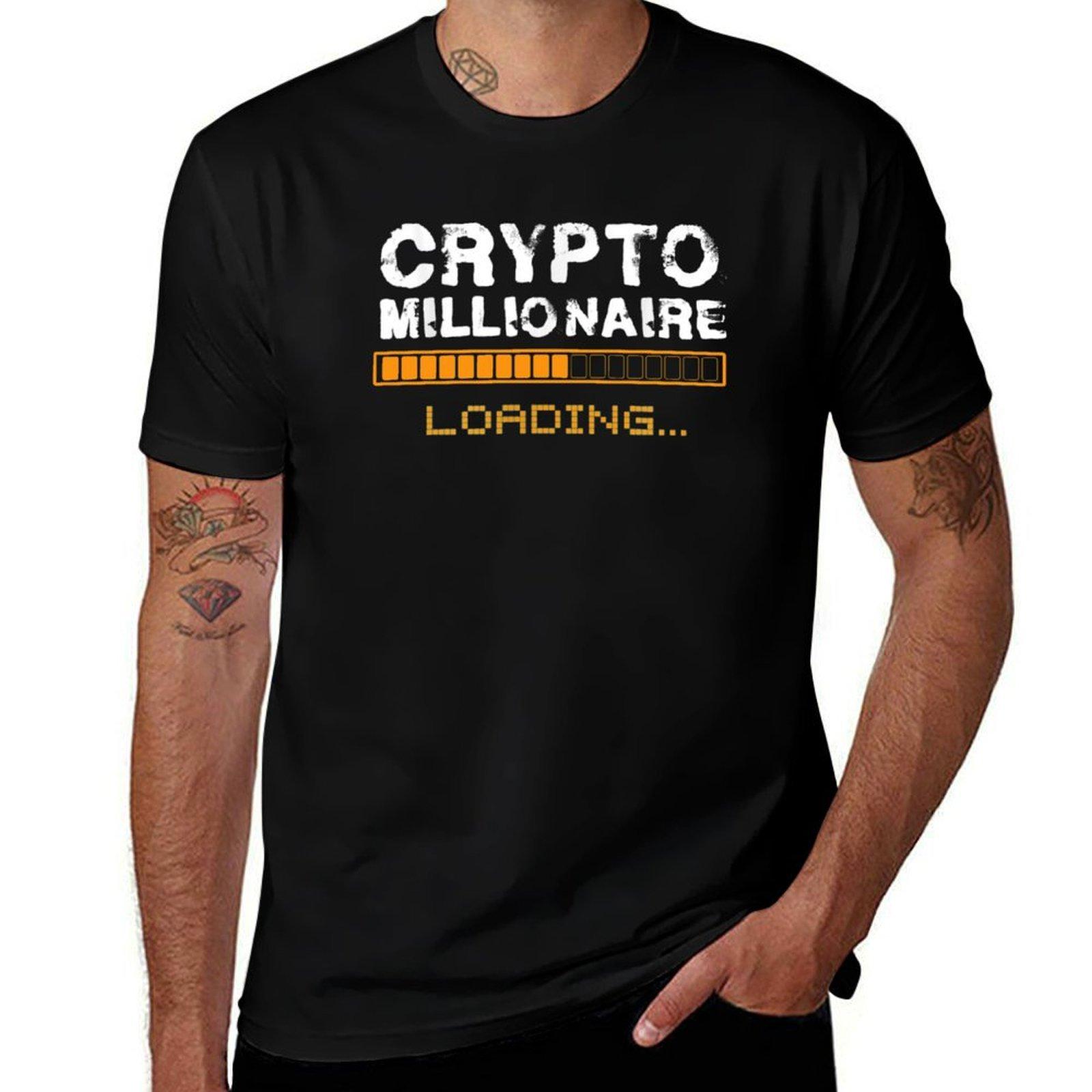 

Crypto Millionaire Loading Funnycrypto shirt Bitcoin dogecoin ethereum nft T-Shirt t shirt man cotton T-Shirt 4XL