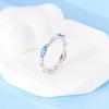 Authentic Copper Metal Metal CZ Simulated Diamond Rings Bands Designed For Women Colored Zirconium Ring Trendy Fashion Party Perfect Gift