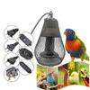 Ceramic Heat Emitter Pet Heating Lampshade Iron Mesh Dome Double Cage Reptile Heat Lampshade E27 Bulb Holder