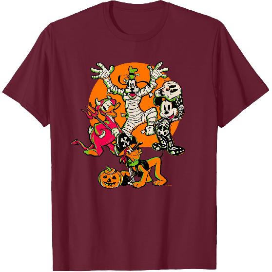 Disney 100 Mickey Donald Goofy & Pluto Halloween Costumes T-Shirt