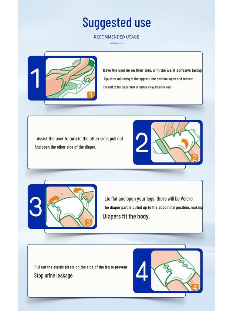 Yishukang Men's XL Adult Diapers for Elderly Incontinence