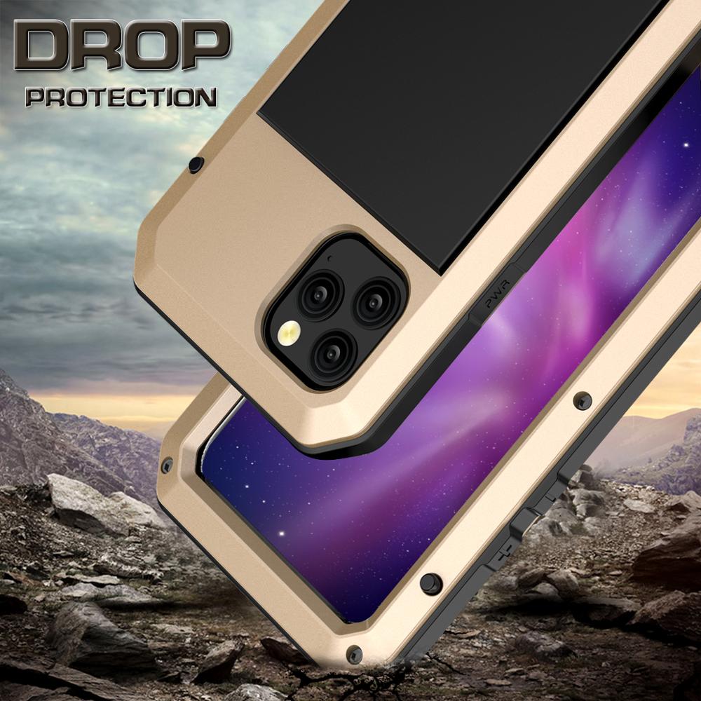 Heavy Duty 360 Full Protect Metal Phone Case for iPhone 17 Pro Max Shockproof Case For iPhone 16 15 14 13 12 11 8 7 Plus XR XS