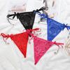 Sexig Bowknot Dangle Bead Spets Hollow G-String Kalsonger Sovkläder Dam String