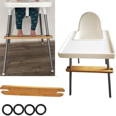 Baby Bamboo Footboard Chair Footrest Ergonomic Design Great Gift Children Seat High Chair Accessories