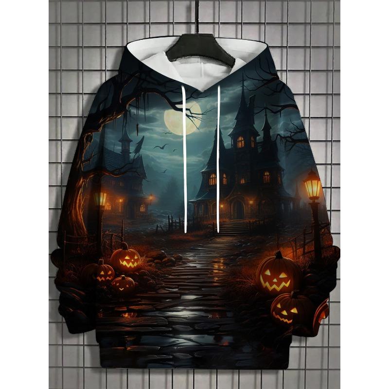 Men's Crow Pumpkin Head Graphic Hoodie 3D Print Unisex Sweatshirt Autumn/Winter New Men Women Casual Pullover Y2k Tracksuit Coat