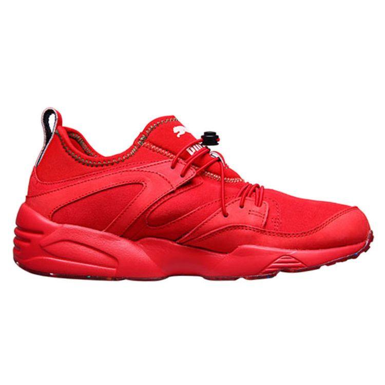 Puma Bog Soft Flag Comfortable Daily Synthetic Leather Shock Absorption Quick Dry Low Top Marathon Running Shoes Unisex Sneaker Red 361891-03