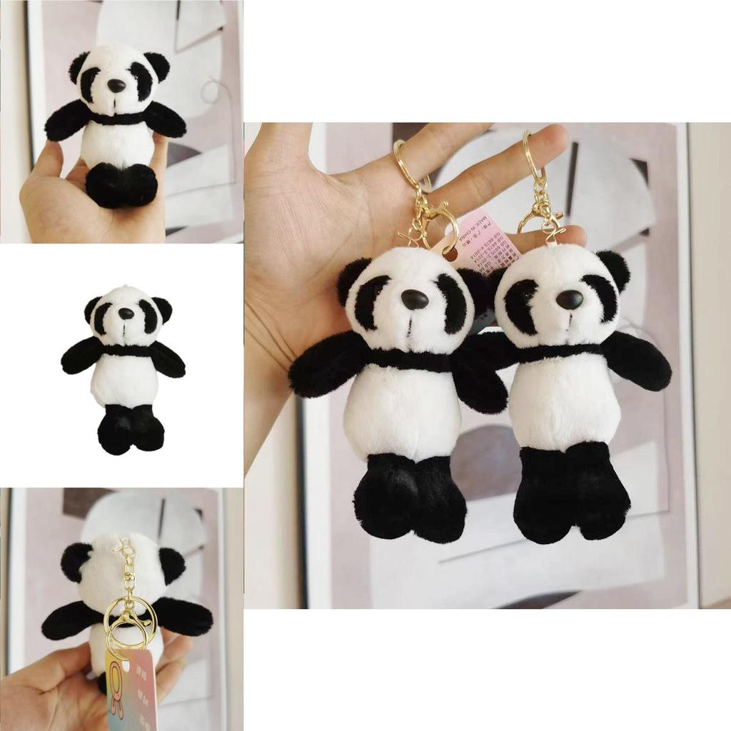 Genuine Panda Plush Keychain Cute Soft Animal Doll Stuffed Toy Bag Accessory