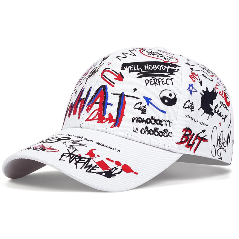 

Кепка бейсболка с принтом граффити, уличная хлопковая кепка с тентом для мужчин и женщин, модные летние кепки, регулируемые шляпы для отдыха