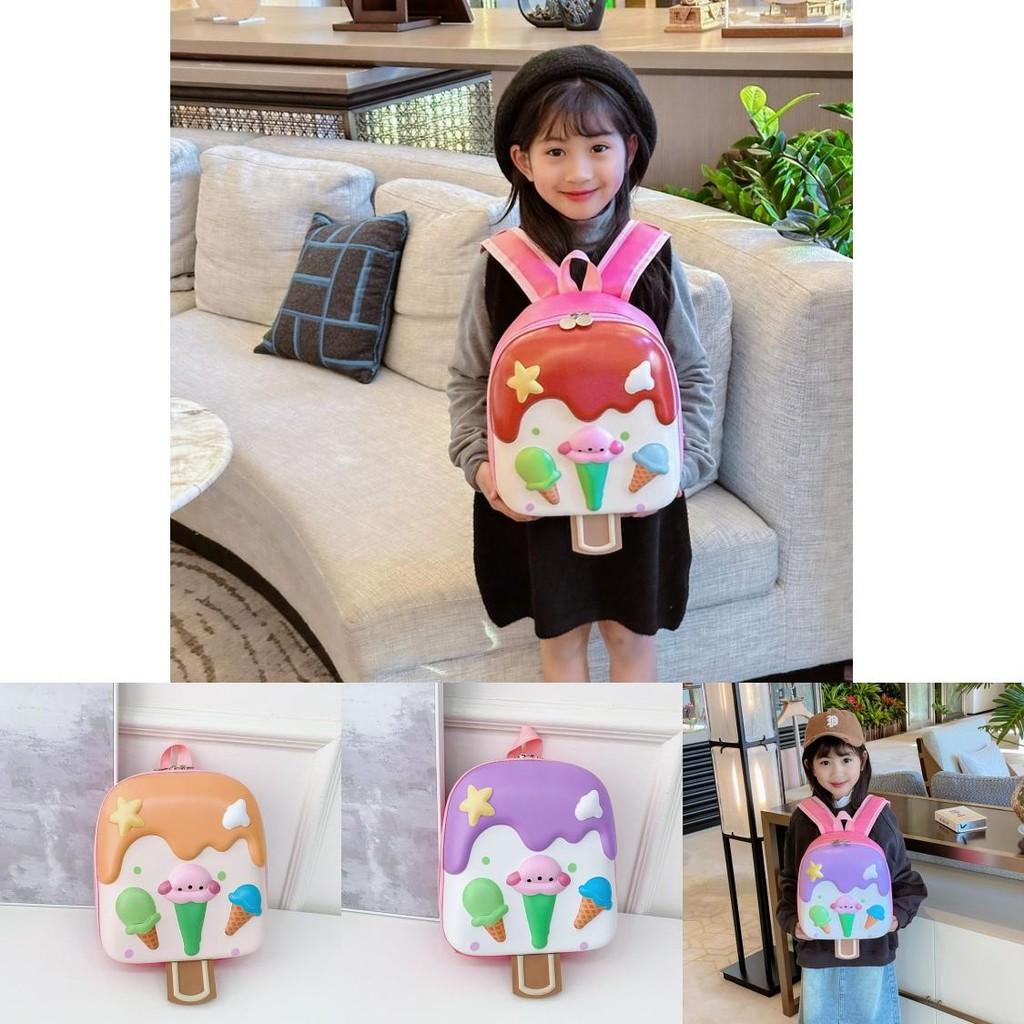 Childrens Cartoon Ice Cream Backpack With Oxford Fabric For Preschool Kids