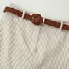 Kaslead New Arrival Women's Clothing Fashion Style Stripes Belt Lightly Mature Casual Culottes 1478110 104