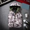 Winter Men Waistcoat Camouflage Thickened Cotton Padded Windproof Zipper Hooded Vest Coat