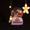 Christmas Snow Globe with Colorful Lighting Lovely Shape Desktop Decor Santa Claus Snowman Glass Ball Ornament Children Gift