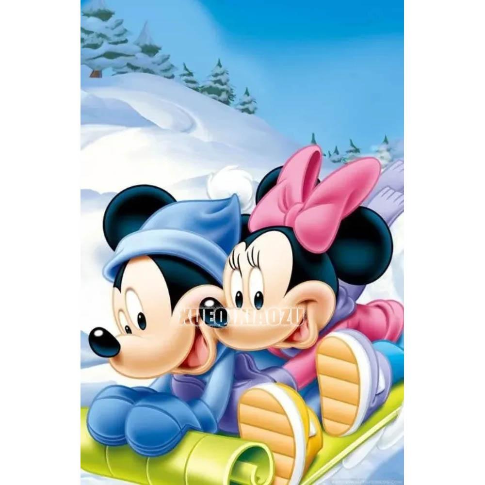 Disney Schloss Mickey Minnie 5D Diamantmalerei Voller Diamanten DIY Handgemachte Diamantmalerei Cartoon Animation Dekoratives Malerei-Set