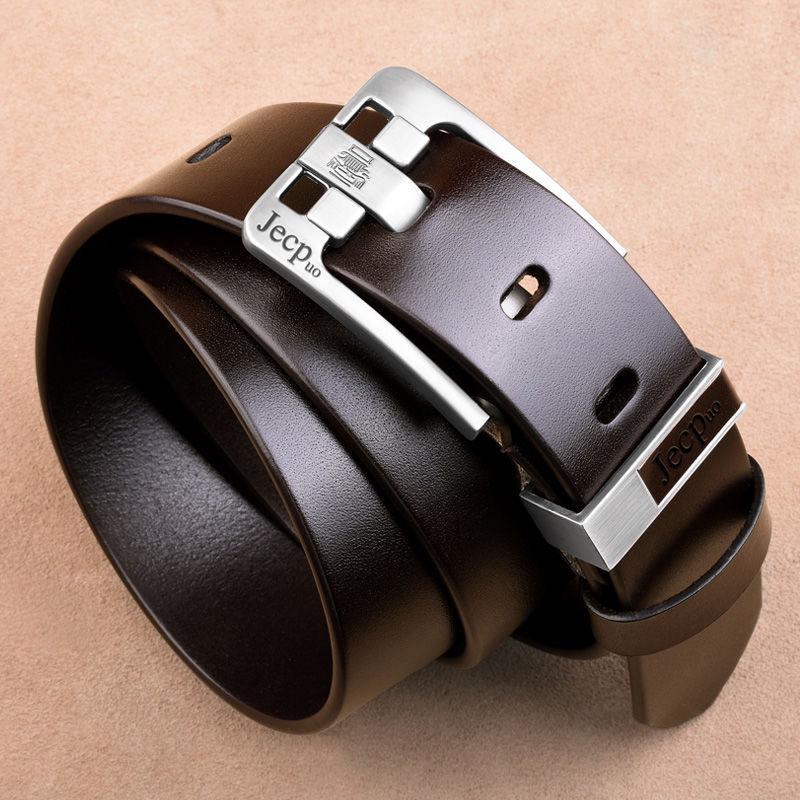 

Горячая распродажа Pinduoduo: Ремень Jeepuo для мужчин из натуральной кожи с пряжкой из коровьей кожи в корейском стиле для джинсов 130 cm