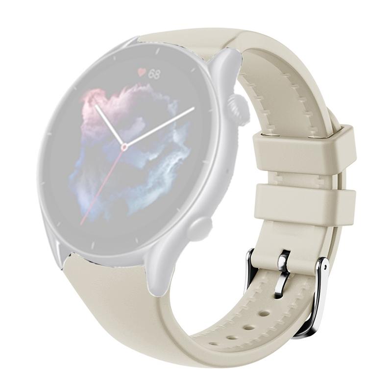 

For Huami Amazftit GTR 4/GTR 3/GTR 3 Pro/Huawei Watch GT 3 42mm 46mm Watch Strap 22mm Silicone Bands Replacement Retro White