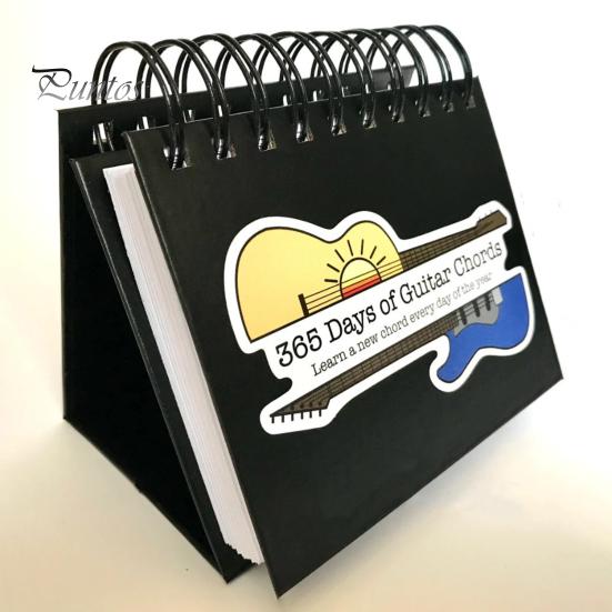 Το Ημερολόγιο 365 Ημερών Συγχορδιών Κιθάρας Ημερολόγιο Συγχορδιών Μέρα-Παρά-Μέρα Αναδιπλούμενο Επιτραπέζιο Καθημερινό Πρόγραμμα για Κιθαρίστες