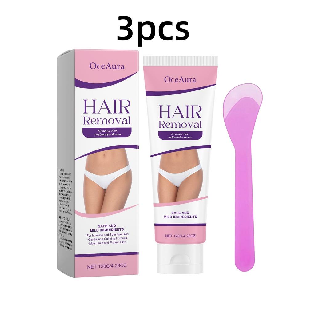OceAura Hair Removal Cream for Intimate Area Sensitive Skin Moisturizing Painless Delay Hair Growth Smoothing Body Care Cream