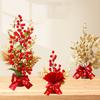 Table Lucky Tree Decoration Lifelike Exquisite Fortune Tree Ornament with Hangtag for Spring