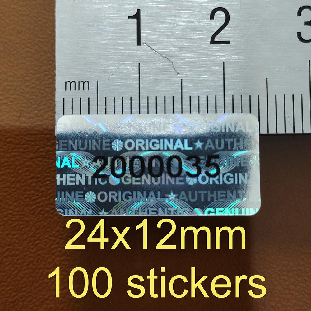 Hologram Security Seal Tamper Evident Removal Proof Packing Label Serial Number VOID Left Open Evidence Anti-fake Laser Sticker