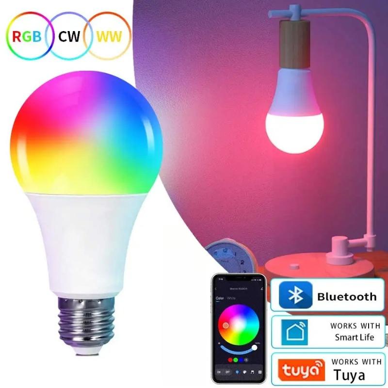 Bluetooth Smart LED Bulb 220V/110V 10W/9W Tuya Lamp Smart Life APP Support RF Remote Group Control Bedroom Home Decor
