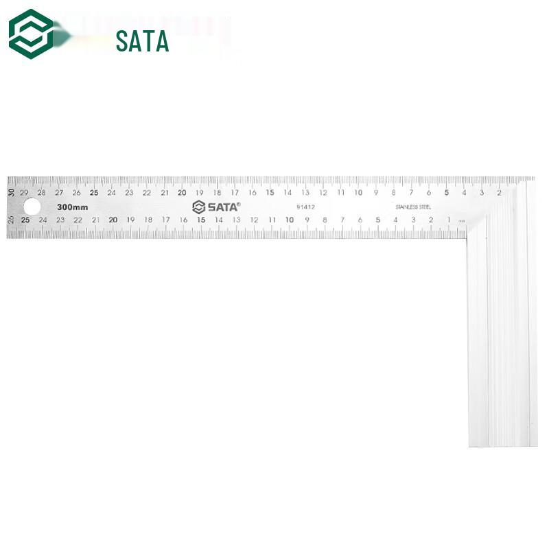 SATA 91412 300mm Stainless Steel L-Square Ruler
