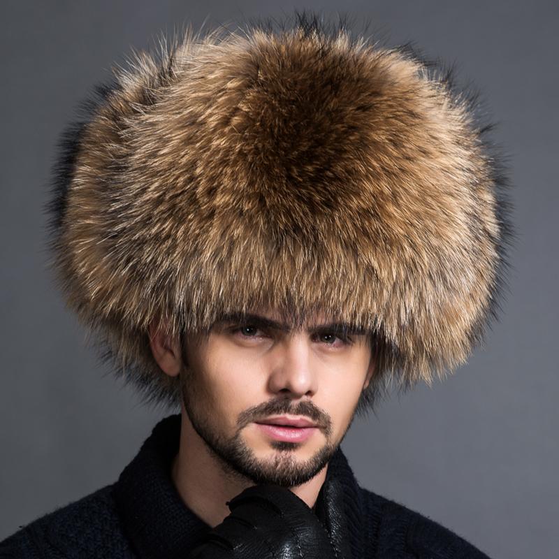 Winter men's outdoor windproof real fox fur bomber hat Luxury ear cap fur necessary hat Real fur hat Sheepskin top fox hat