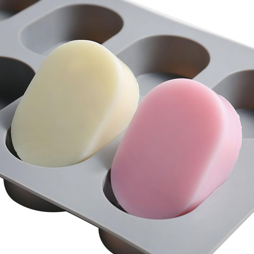 8-Hole Oval Soap Making Silicone Mold Chocolate Bomb Mold for Party Decoration