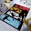 Football Kicking Posture Print Carpet for Bedroom Living Room Bedside Sofa Floor Mat Modern Home Decor Space Area Rug