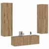 VidaXL Wall-mounted TV Furniture 3 Pcs Artisan Oak Engineered Wood, TV Stand, Hi-fi Cabinet, Entertainment Center, TV Buffet, 3328966