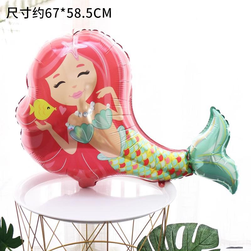 Ocean Animal Balloons, Baby Birthday Party Arrangement, Children'S Birthday Cartoon Living Room Print Special Shape