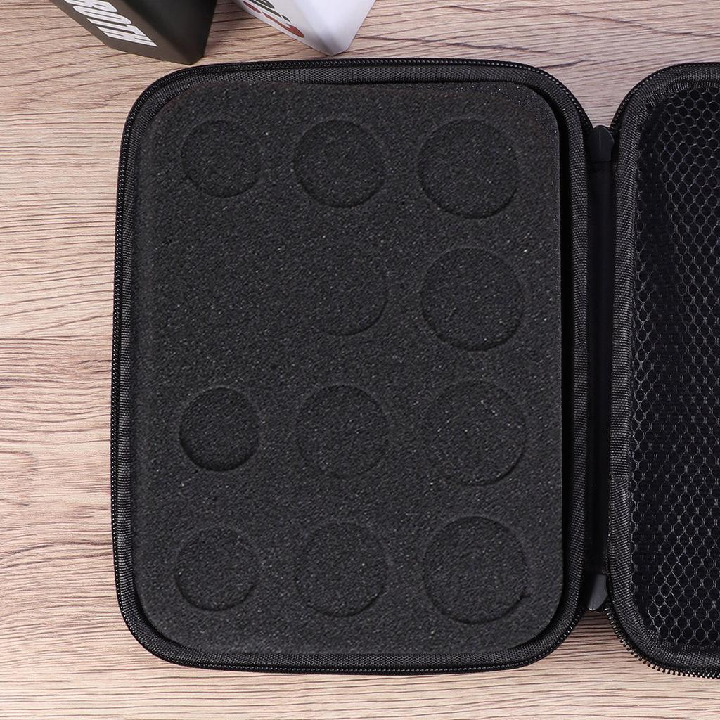1 Stück ätherisches Öl Aufbewahrungsständer 12 Fächer Kapazität Stoßfestes EVA Hartschalen-Transportkoffer Aufbewahrungstasche für Roll-on-Flaschen Schwarz