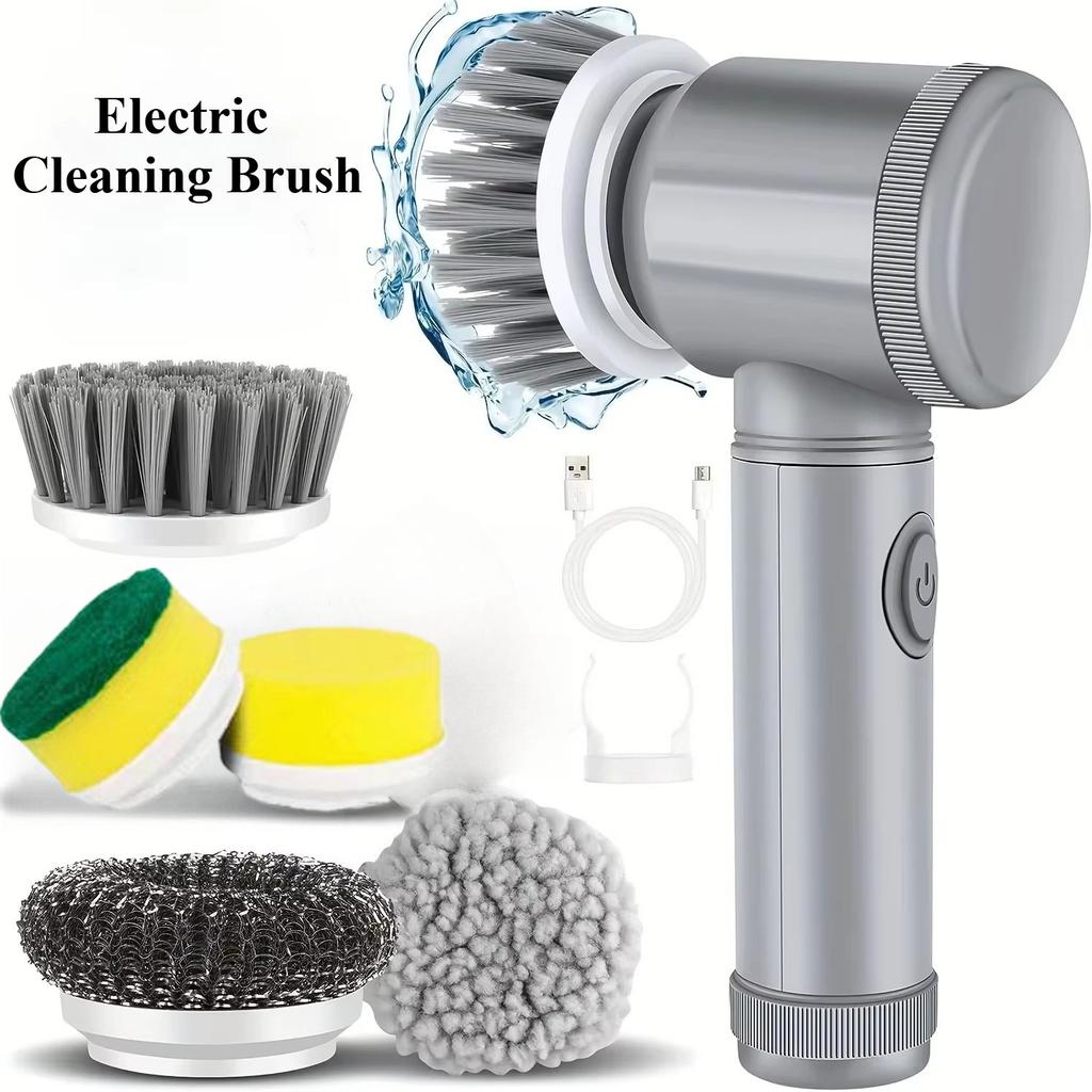 Wireless Electric Spin Scrubber Power Cleaning Brush For Kitchen Bathroom Car Tiles Multi Function Portable Scrub Tool