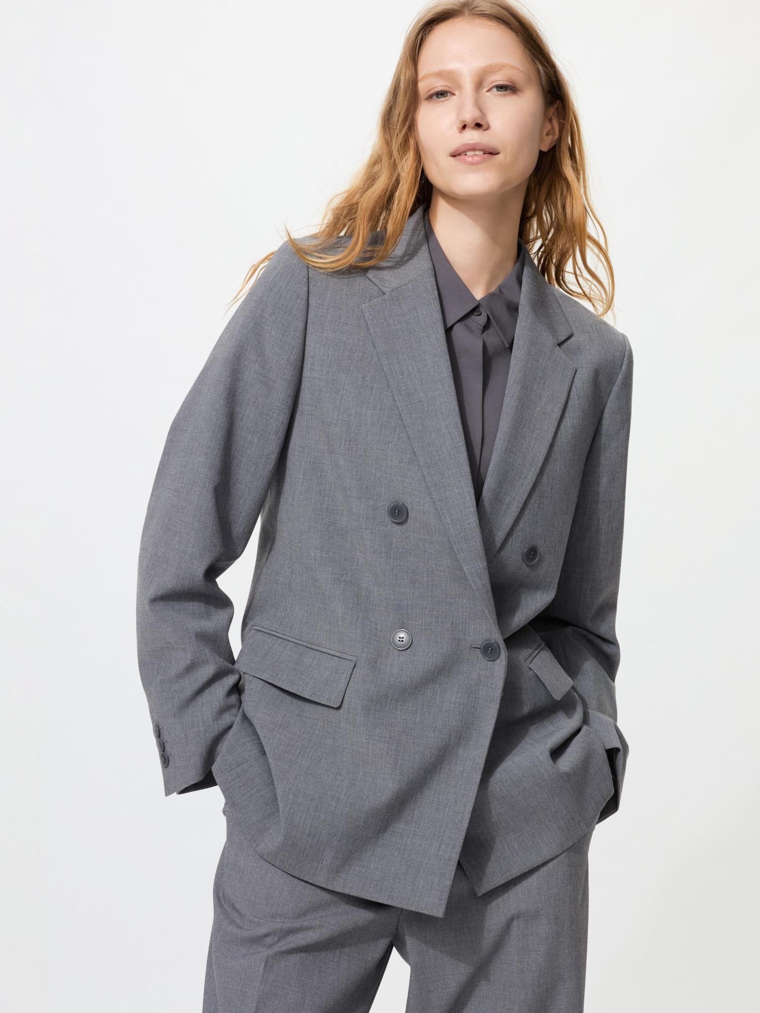 

Uniqlo Япония Двубортный пиджак 05 GRAY/XS