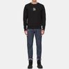 Evisu Letter Print Crew Neck Pullover Long Sleeve Sweatshirt Unisex sweatshirt Black 2EAGNM1SW424XXCT