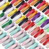 100Pcs Colorful DIY Hair Clip Flat Top Alligators Clip Cover Grosgrain Ribbon Hair Barrettes for Arts & Crafts Project