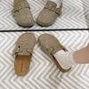 Fashion 2025Crystal Chunky Outdoors  Summer Clogs Woman House Slippers Pantofle Luxury Slides Med Beach Designer Flip Flops