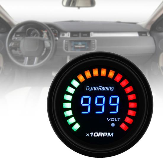 Car Tachometer 20 LEDs 52mm ABS 0-10000RPM Car Display Speed Meter for 12V 4/6/8 Cylinder Gasoline Petrol Car