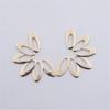 Hollow Flower Smooth Metal Golden Drop Earrings for Women Personality Fashion Geometry Charm Ear Jewelry Pendientes