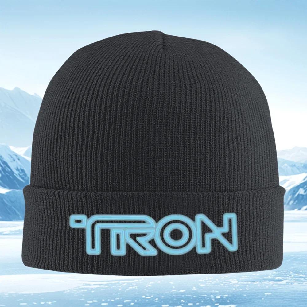 Glowing Geometric Letters Logo Design Unisex Women Unisex Knitted Hat Beanie Pullover Cap Winter Thermal Warm Christmas Outdoor Cyc