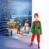 Christmas Kids Elf Costume Set Boy Velvet Funny Elf Dress Up Christmas Costume