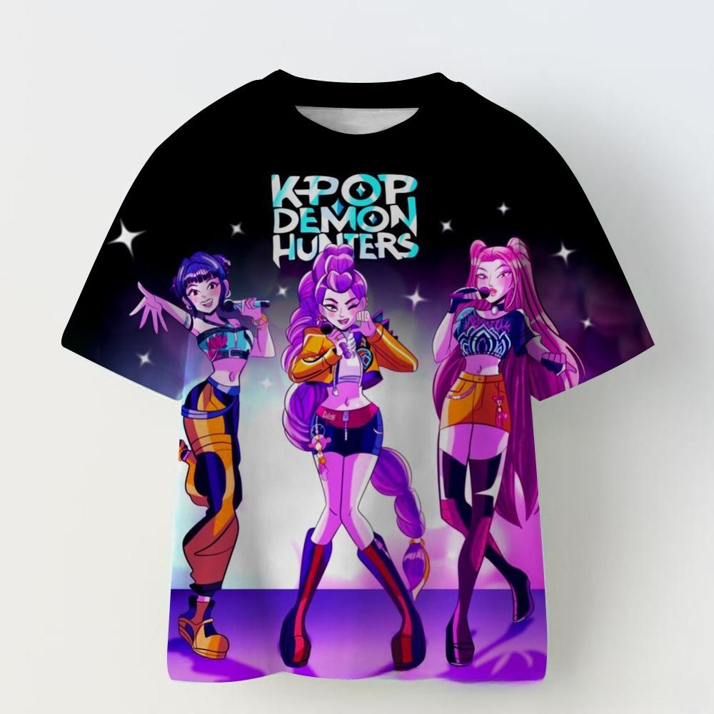 Casual Comfort Top Fashion Printed Short Sleeve Loose T-Shirts Girls