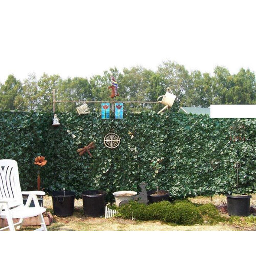 50x300 Artificial Faux Ivy Leaf Privacy Fence Panel Screen Wall Hedge Home Decor