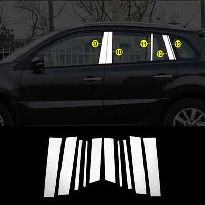 Für Renault Koleos 2008-2016 Chrom Fenster Säule B C Streifen Abdeckung Verkleidung Edelstahl Auto Mittelpfosten Aufkleber