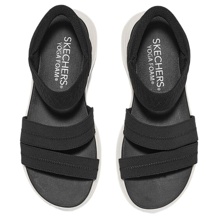 Skechers Women Black Beach Sandals Urban Casual Sport Comfortable Fashion 120006-BLK