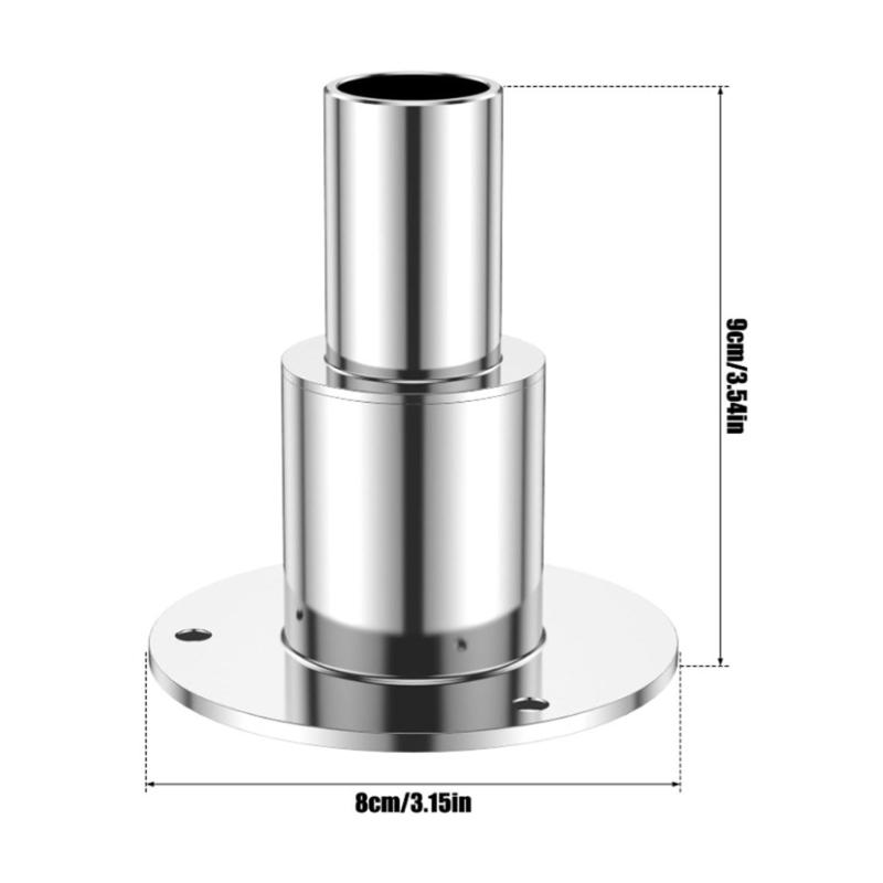 Stainless Steel Exhaust Pipe Thru Wall Tube Socket Hardware Kit 24mm Straight Tube Suitable for Boats Hull Applications