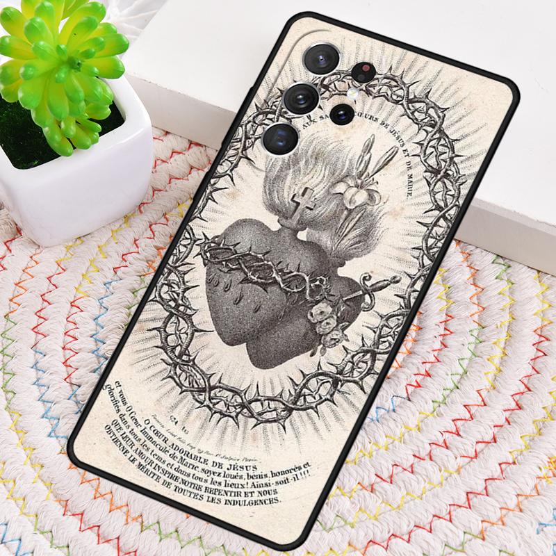 Hearts of the Holy Family Silicone Phone Case For Samsung Galaxy note 10 pro S26 S25 S24 S23 S22 S21 Plus S25Ultra Capa Cover