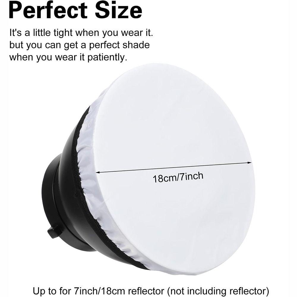 New White Soft Light Diffuser Sock Standard 7" 180mm Diffuser Cloth Nylon Cloth Filter